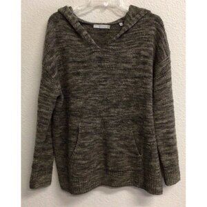 Vince Hoodie Sweater Womens Green Small Pullover Knit Wool Hooded